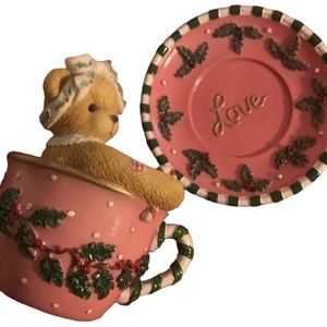 2 piece cup of love christmas teddy
